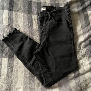 Madewell mid-rise skinny jeans, button through